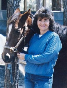 Mary Ellen loved horses. She worked at Hollywood Park in Los Angeles, CA as a hot-walker when she was in college. We owned three horses before we went full-time RVing.