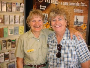 Carol Barringer and Mary Ellen Gravois. We worked with Carol at Grand Teton's two years earlier. We happened to see her working for the NPS in Sadona, AZ while passing through.